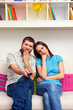 bored couple watching TV