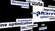 Analytics creative words message