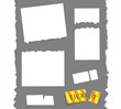 Papier, verschiedene Abrisskanten/ weiss