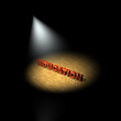Education focus, spotlight on education. 3D