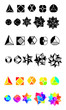 Set of geometric shapes