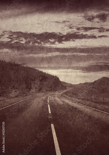 Photo: old sepia road photo old sepia road photo