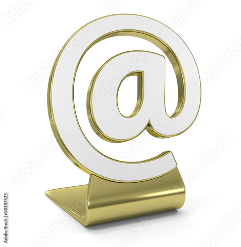 Illustration: Arobase Golden Icon Arobase Golden Icon