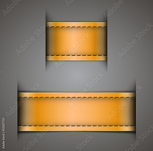 Vector: Leather banners Leather banners