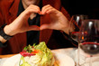 hands man, depicting heart