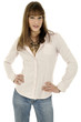 Photo: Junge Frau in Bluse und Jeans Junge Frau in Bluse und Jeans