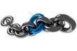 Illustration: Kette Chrom in blau Kette Chrom in blau