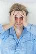 Stressed man can't sleep
