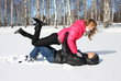 Young loving couple on appointment on the nature, love story