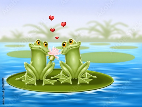 Illustration: coppia ranocchie coppia ranocchie