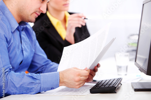 Photo: Businesspeople are working at office Businesspeople are working at office