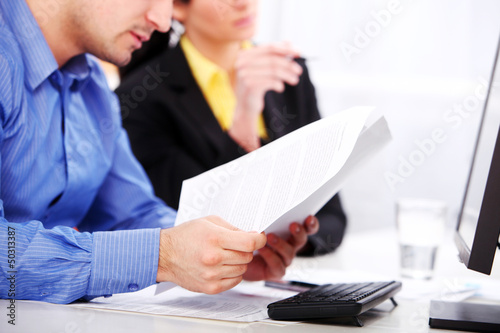Photo: Businesspeople are working at office Businesspeople are working at office
