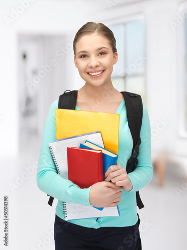 Photo: happy and smiling teenage girl happy and smiling teenage girl