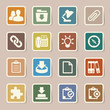 Office sticker icons set.