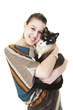 Siamese Cat and Owner