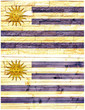 Vintage wall flag of Uruguay collage