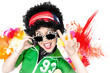 Ragazza Hippy musica disco 70 80 umoristica allegra