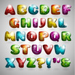 Funny ABC characters set - eps10
