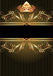 Luxurious golden ornament and crown
