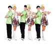 dancer team wearing a folk ukrainian costumes