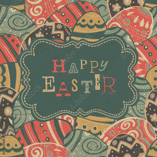 Vector: Vintage easter greetings. Vector, EPS10 Vintage easter greetings. Vector, EPS10