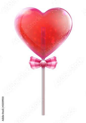 Illustration: Heart lollipop Heart lollipop