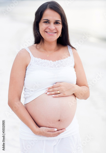 Photo: Peaceful pregnant woman Peaceful pregnant woman