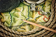 topographic maps and flask