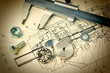 mechanical scheme and calipers