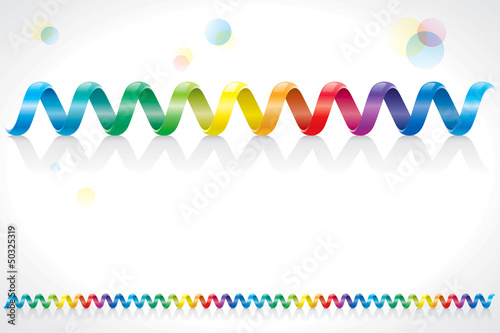 Vector: Spiral rainbow colors cable decoration. Spiral rainbow colors cable decoration.