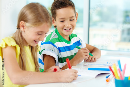 Photo: Drawing at lesson Drawing at lesson