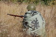 WWII reenactment. Russian soldier