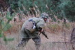 WWII reenactment. German sniper
