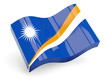 Illustration: 3d flag of marshall islands isolated on white 3d flag of marshall islands isolated on white