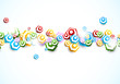 Background with colorful hexagons