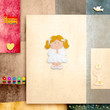 first communion invitation reminder, cute blonde girl