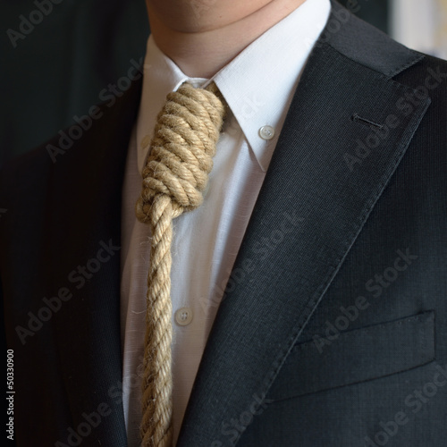 Photo: Portrait of man with loop tie Portrait of man with loop tie