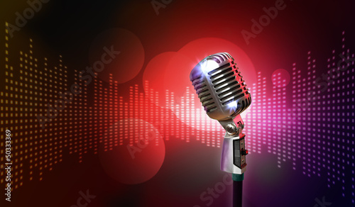 Photo: audio microphone retro style audio microphone retro style