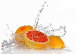 Grapefruits with Splashing water
