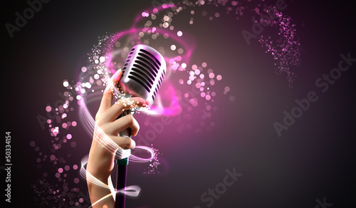 Photo: audio microphone retro style audio microphone retro style