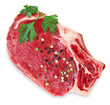 Raw meat isolated on white