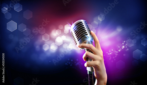 Photo: audio microphone retro style audio microphone retro style