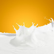 Pouring milk splash