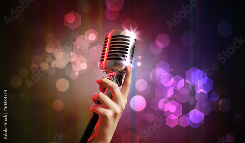 Photo: audio microphone retro style audio microphone retro style