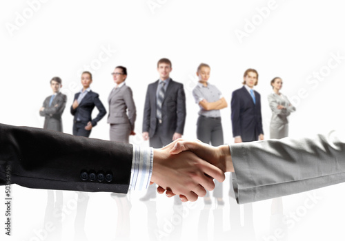 Photo: image of business handshake image of business handshake