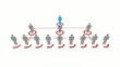 leadership concept, with alpha channel