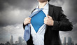 Young superhero businessman