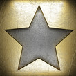 golden sign on steel