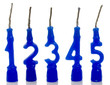 Birthday candles set I - 1 to 5