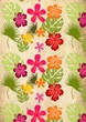 Seamless background with tropical plants